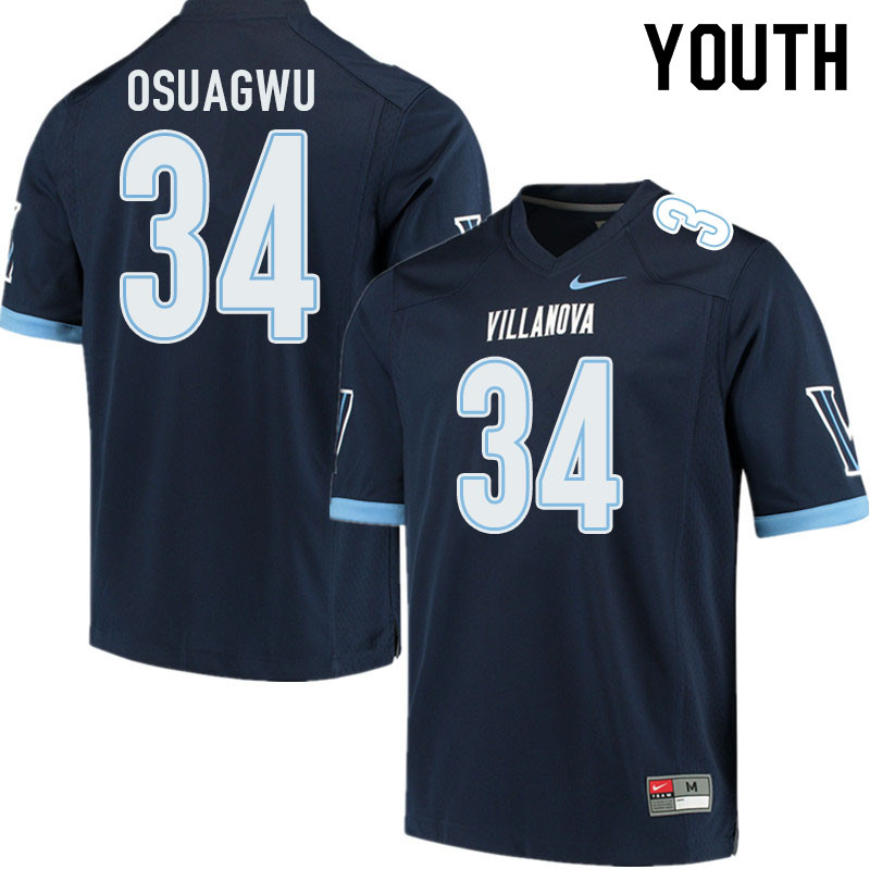 Youth #34 Ike Osuagwu Villanova Wildcats College Football Jerseys Sale-Navy - Click Image to Close